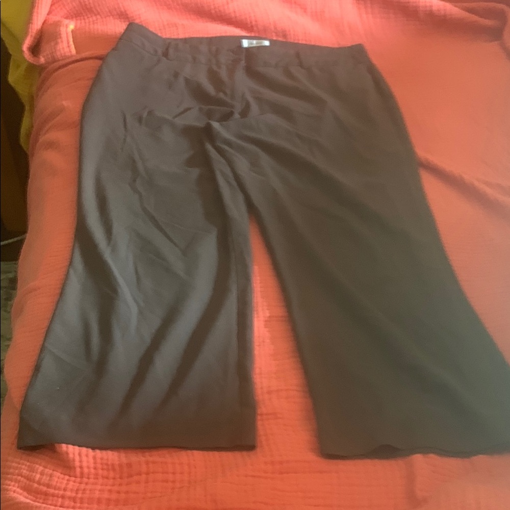 Wide-Leg Brown Pants